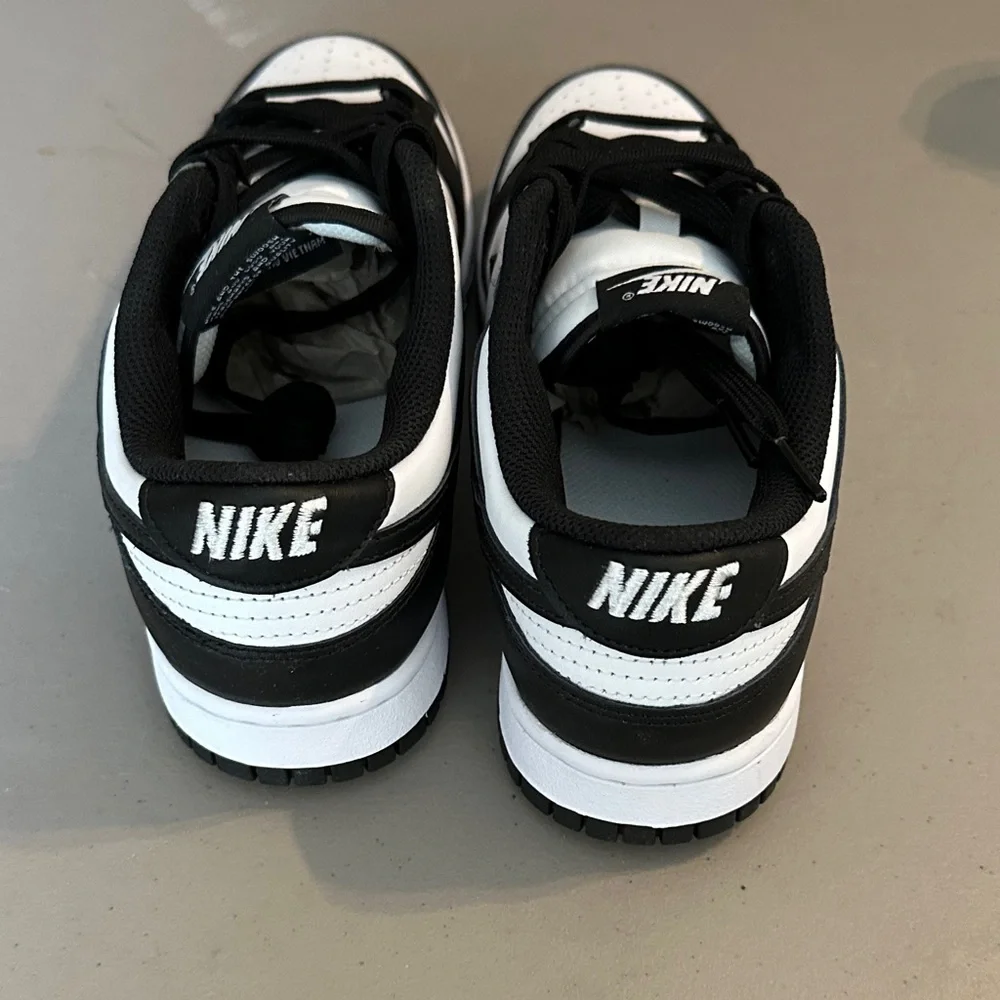 Nike Dunk Low Black and White Sneakers - Picture 5 of 9